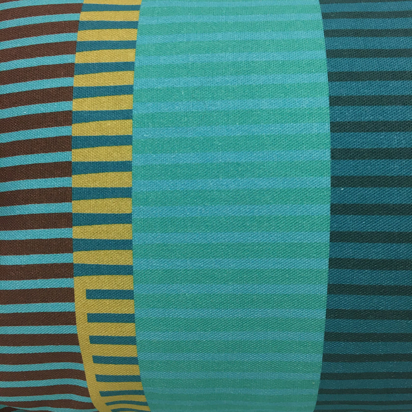 Combed Stripe Cushion - Teal