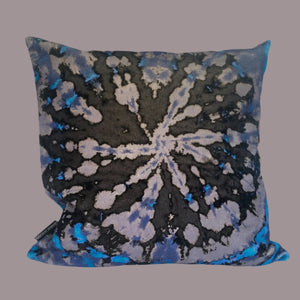 Tie dye Circle  Velvet Cushion - Mauve