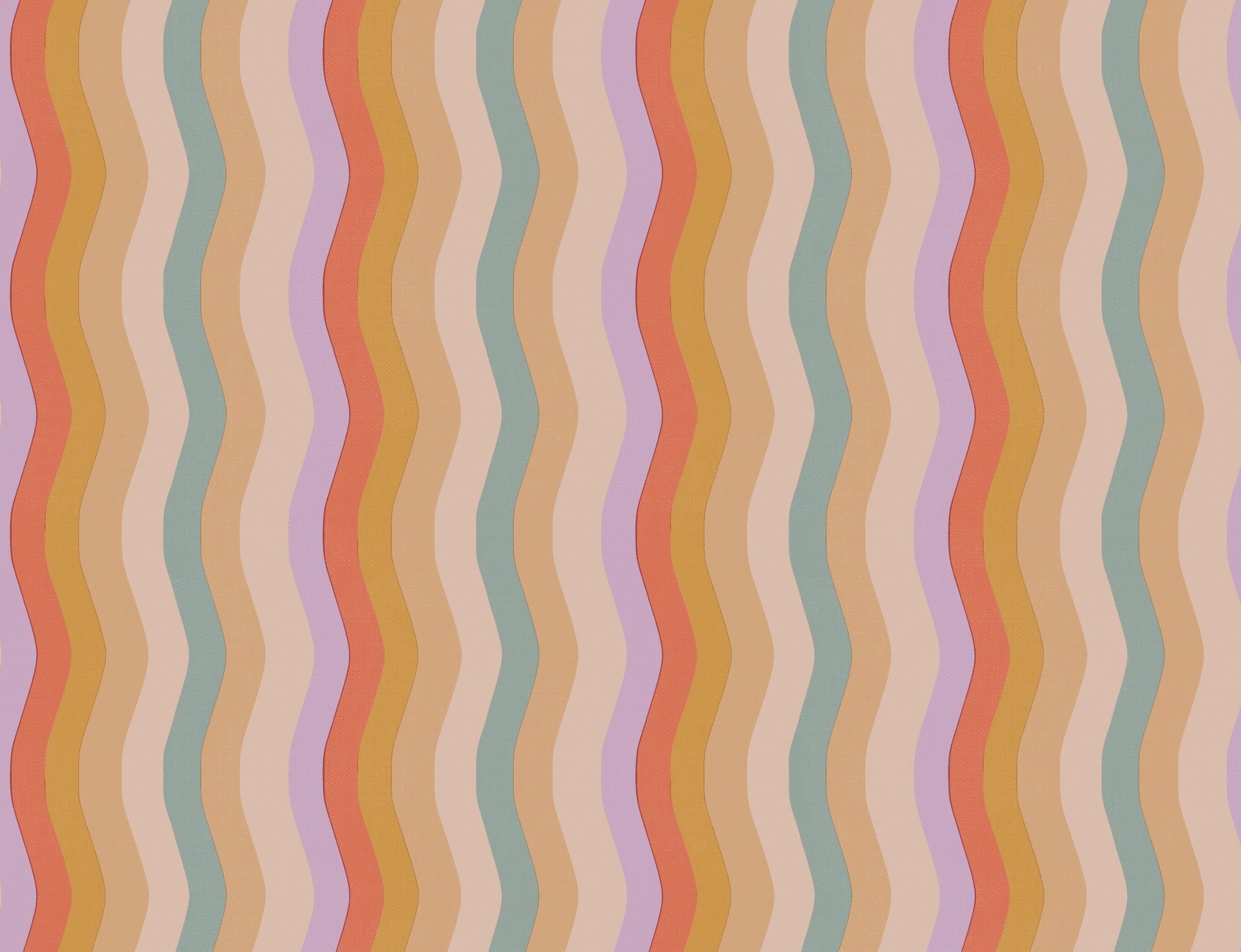 Wavy Stripe Wallpaper - Plaster
