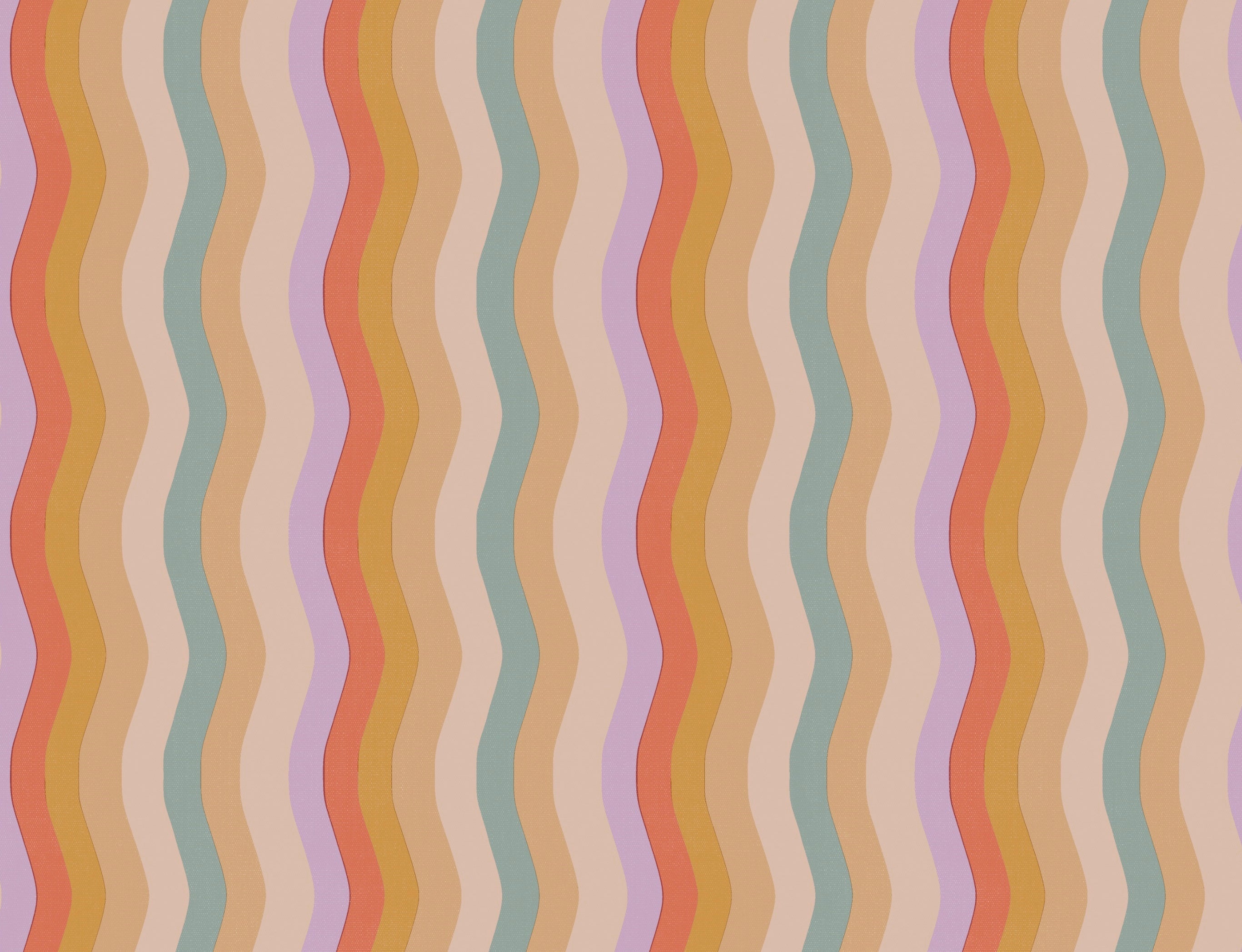 Wavy Stripe Wallpaper - Plaster