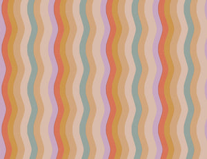 Wavy Stripe Wallpaper - Plaster