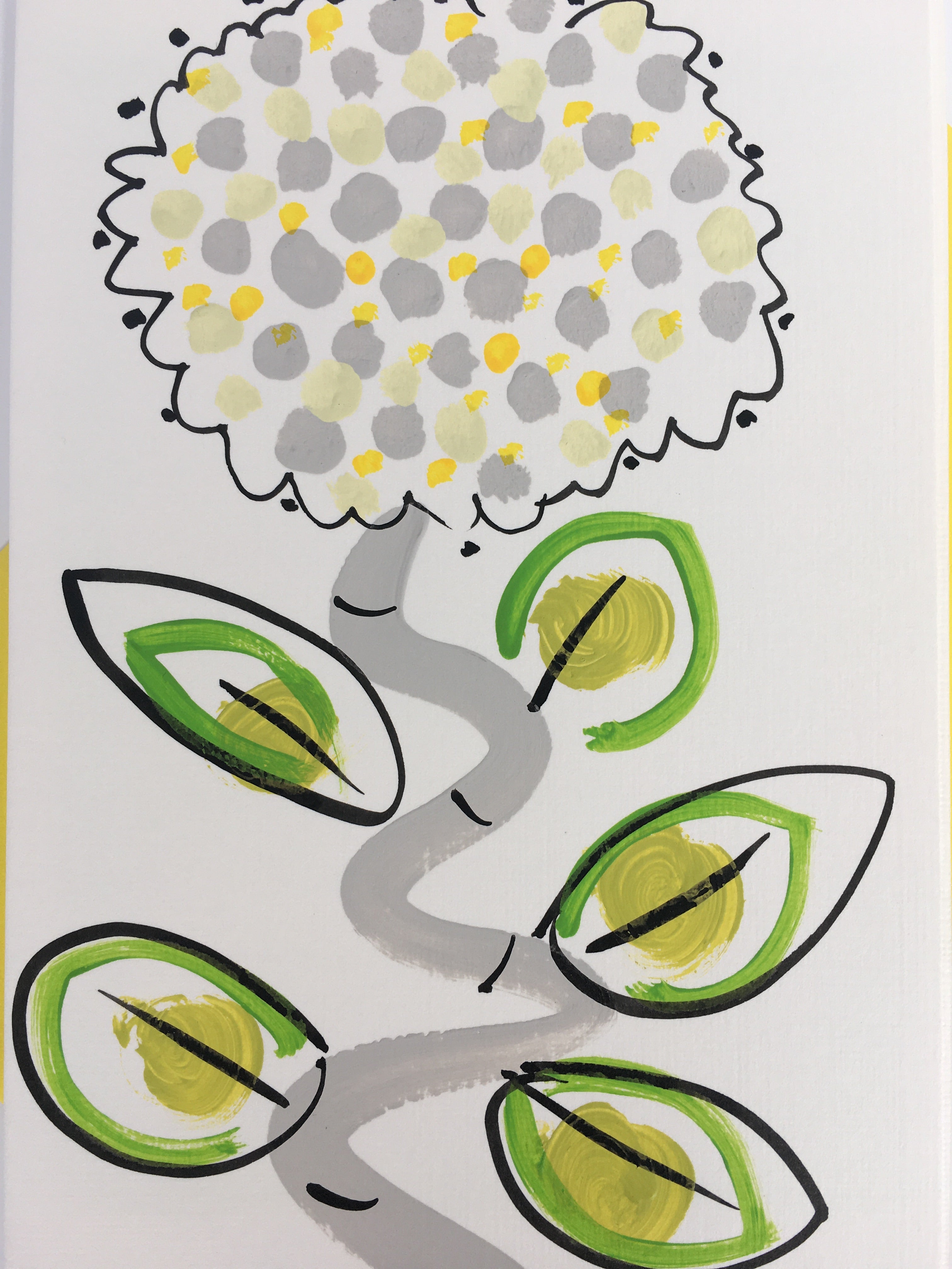 ‘ Chrysanthemum’ Hand Painted Greetings Card