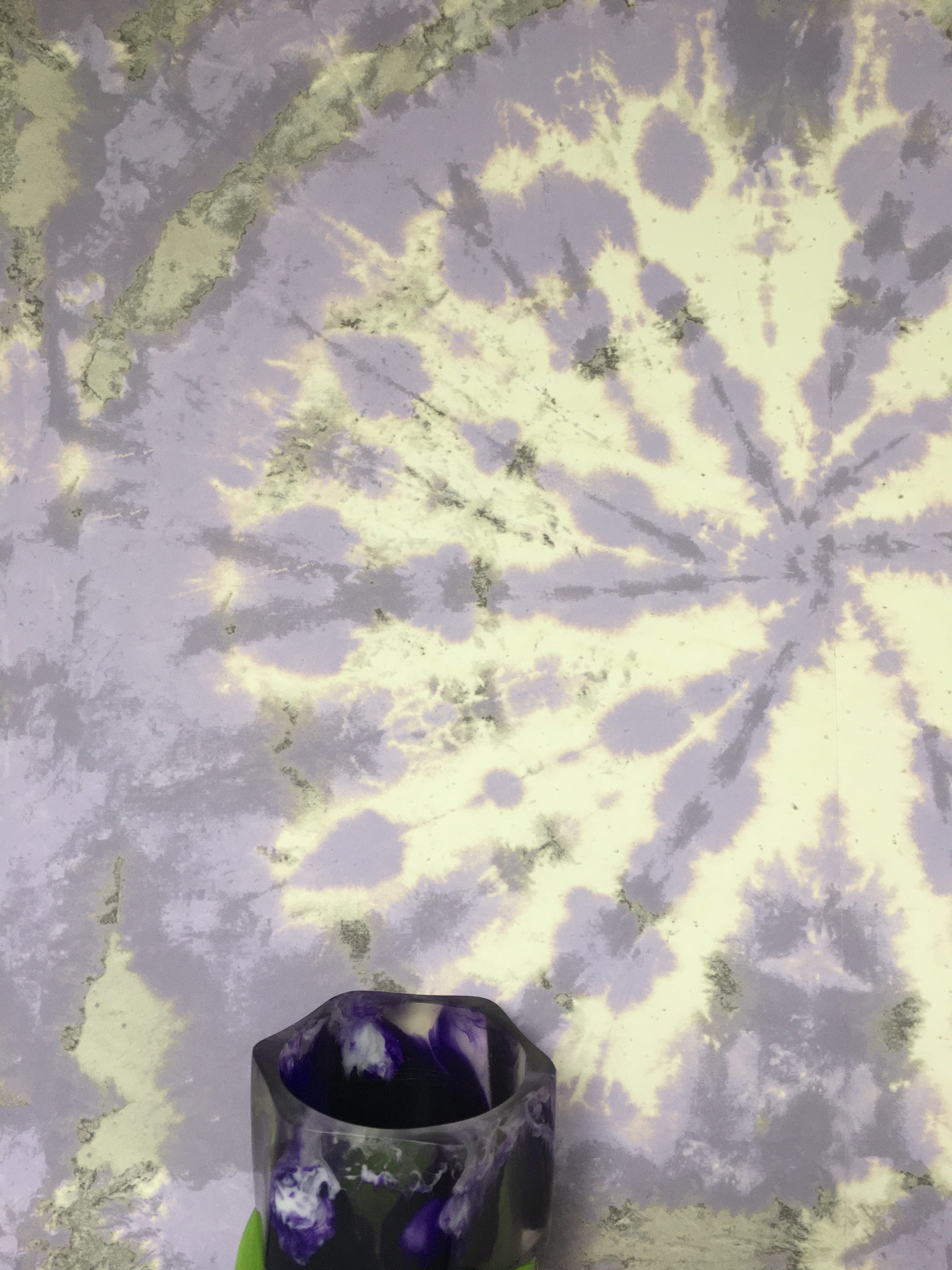 Tie dye circle Wallpaper - Lilac / Grey