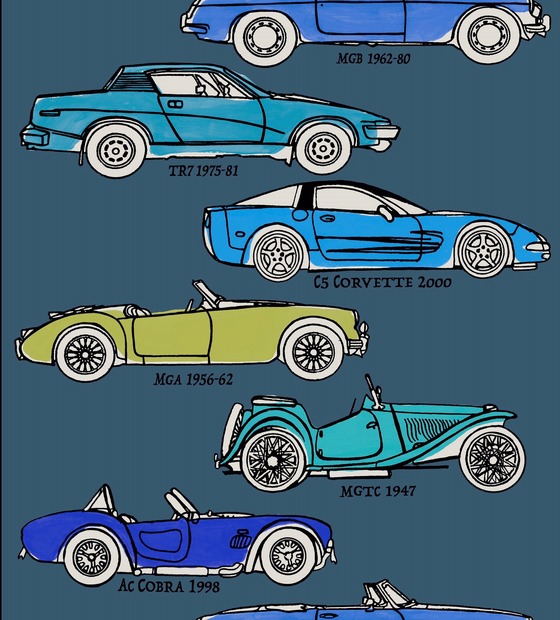 Classic Cars Wallpaper - Blues