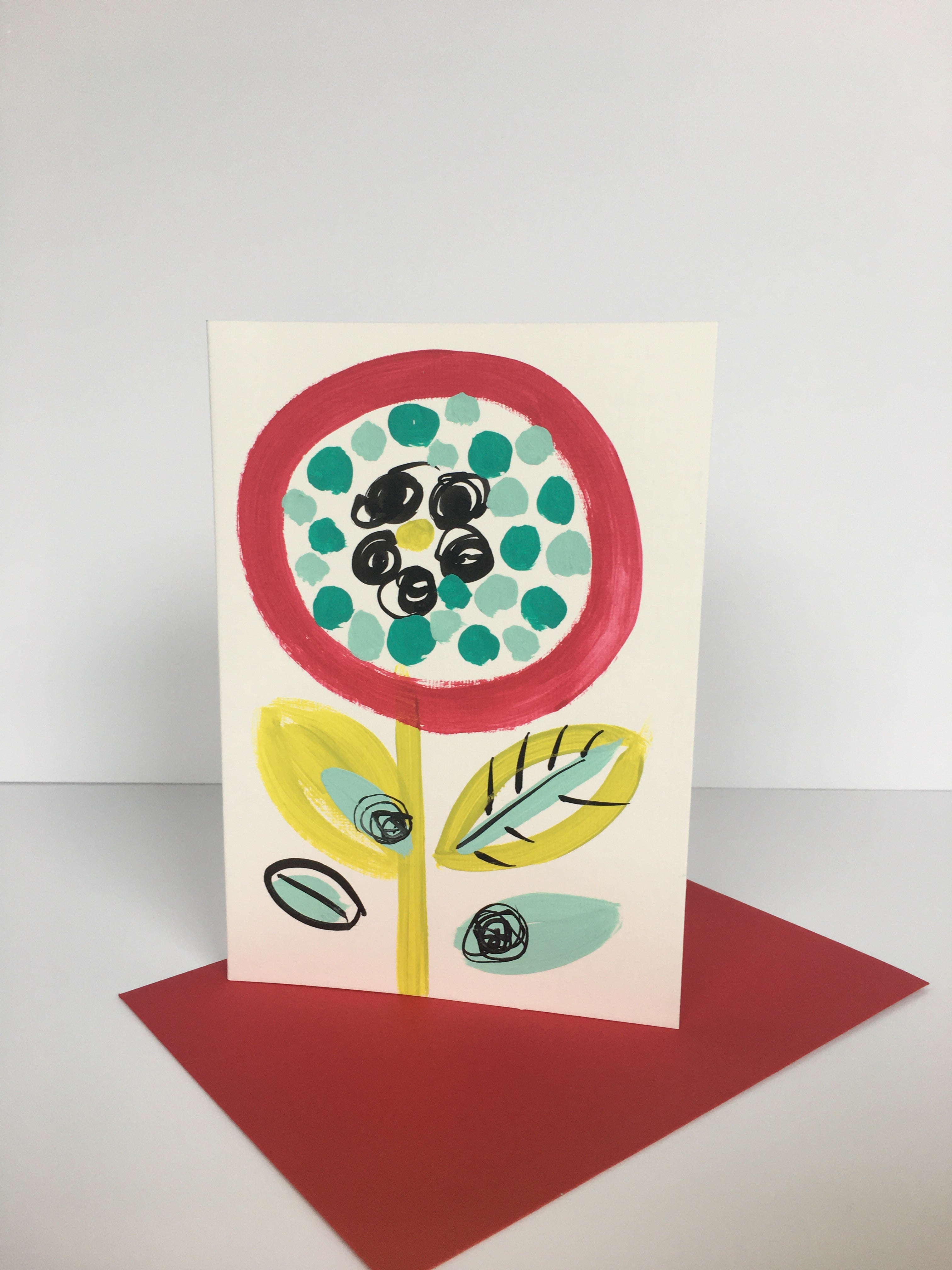 ‘Pansy’ Hand Painted Greetings Card