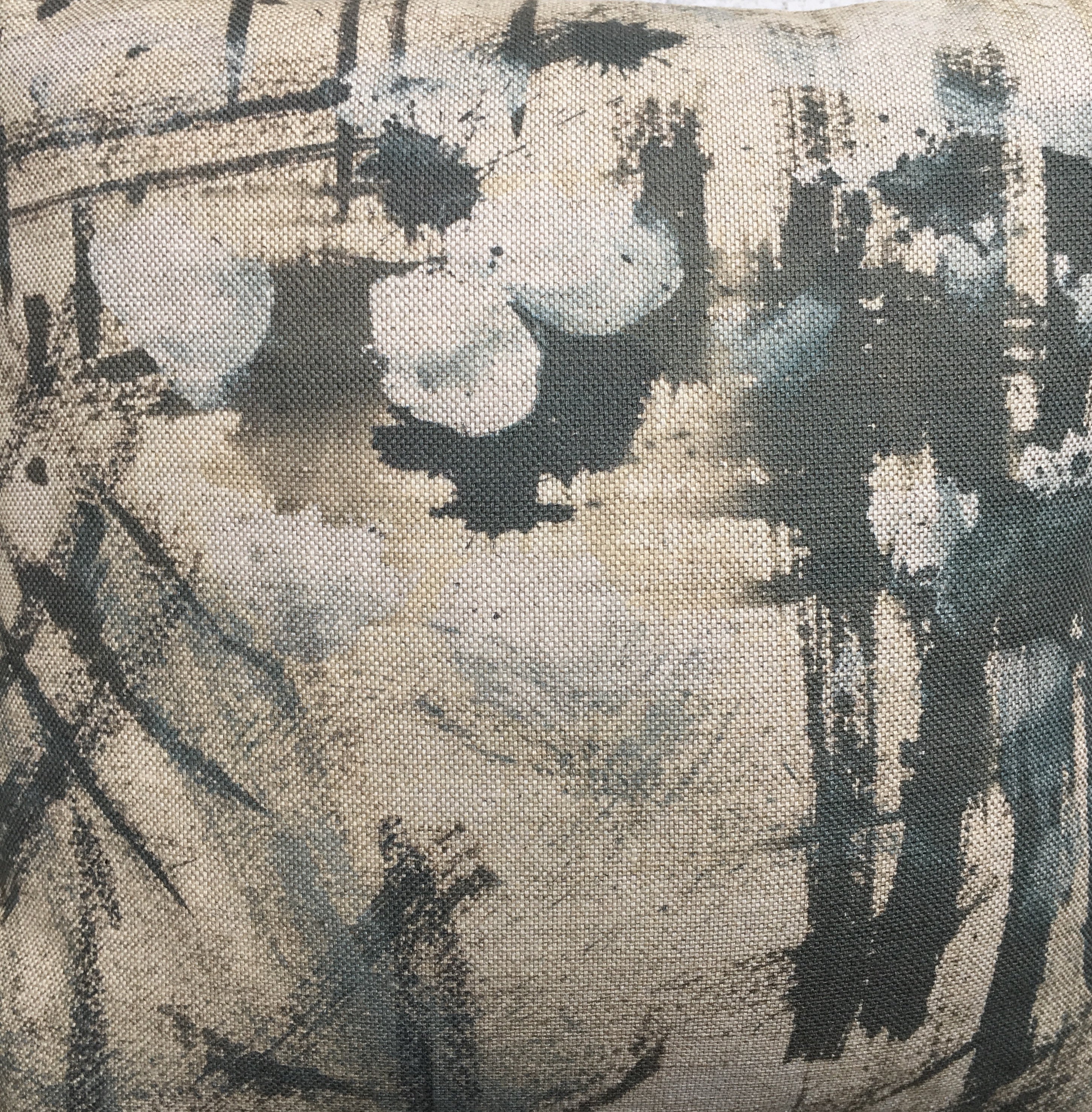 Abstract No 1 Linen Mini Cushion