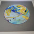 Expressive Abstract Circular Print Blue + Grey Mount
