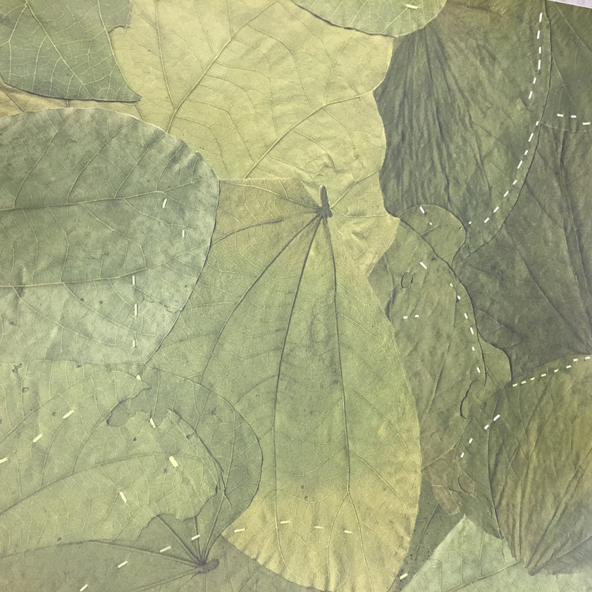 Stitched Leaf Wallpaper