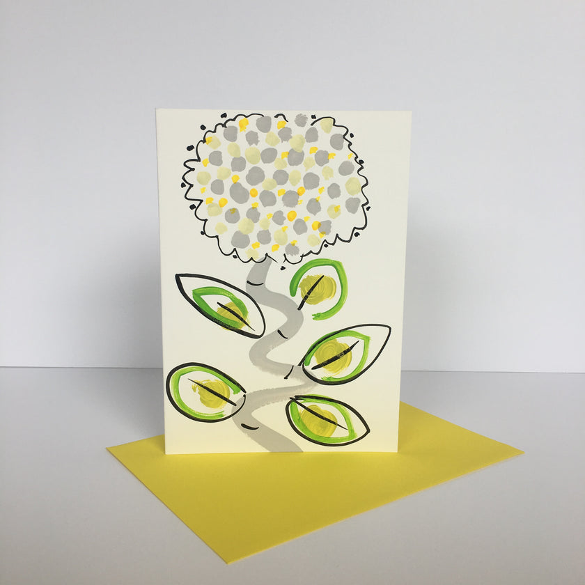 ‘ Chrysanthemum’ Hand Painted Greetings Card