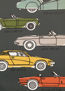 British Classic Cars Wallpaper - Dark ground + Bright cars