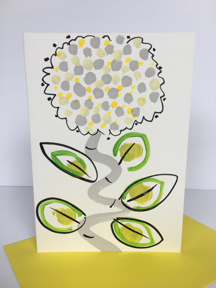 ‘ Chrysanthemum’ Hand Painted Greetings Card