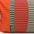 Combed Stripe Cushion - Vermilion
