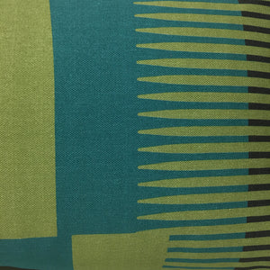 Combed Stripe Cushion - Olive, teal + turquoise