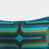 Retro Geometric Velvet Cushion - Turquoise