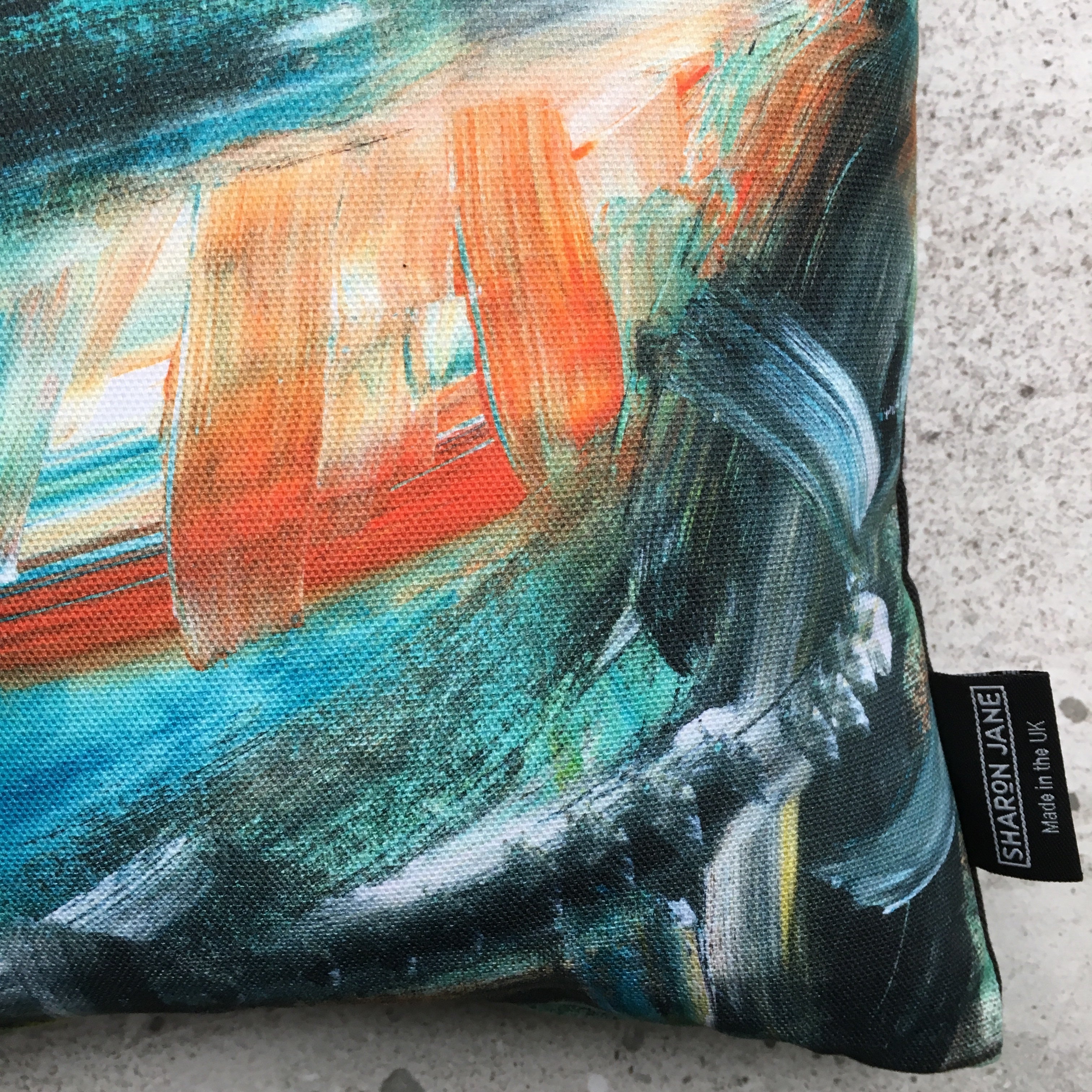 Painterly Multi-Colour Mini Cushion