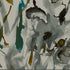 Watercolour Floral Wallpaper - Grey + Ochre