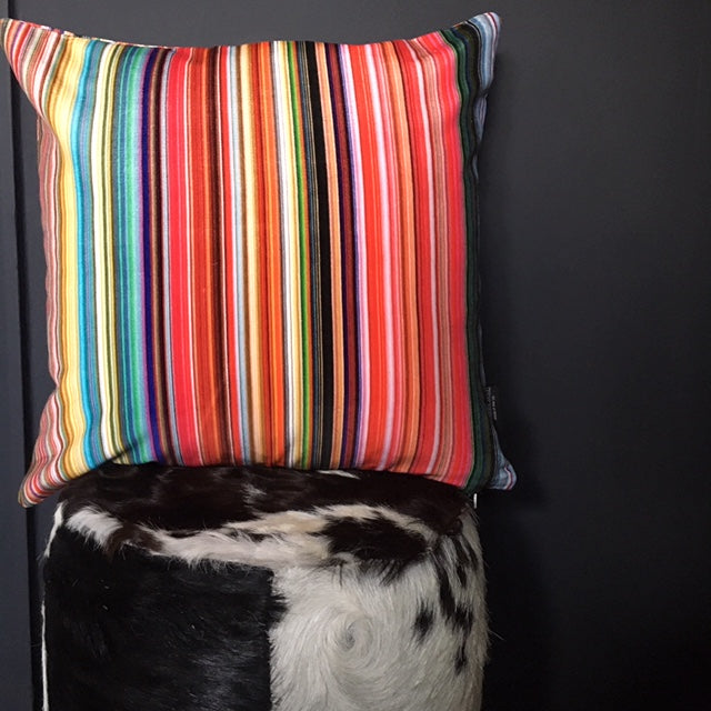Fine Stripe Velvet Cushion