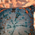 Tie dye Circle  Velvet Cushion - Teal