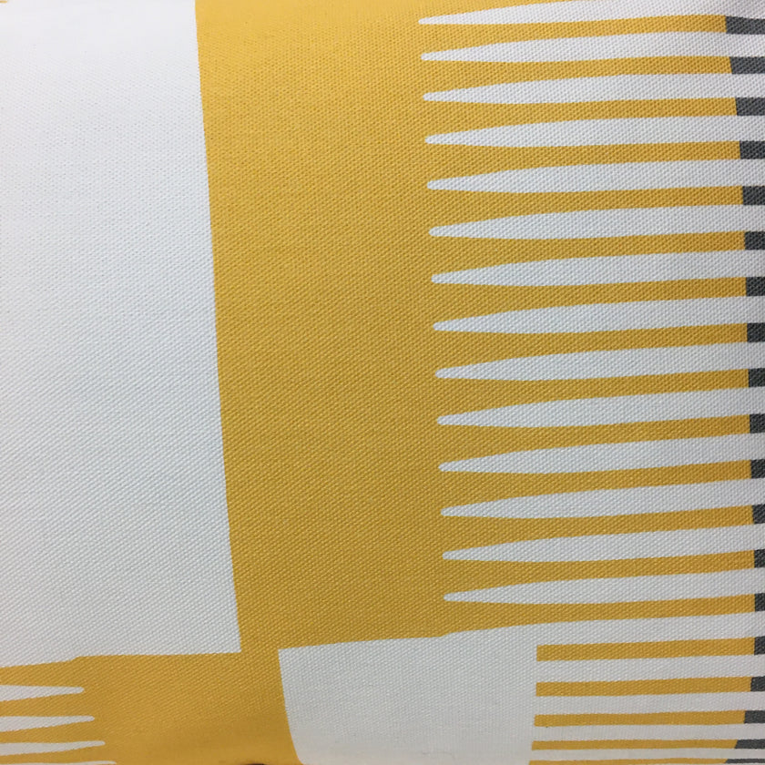 Combed Stripe Cushion - Yellow