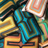 Retro Geometric Velvet Cushion - Turquoise