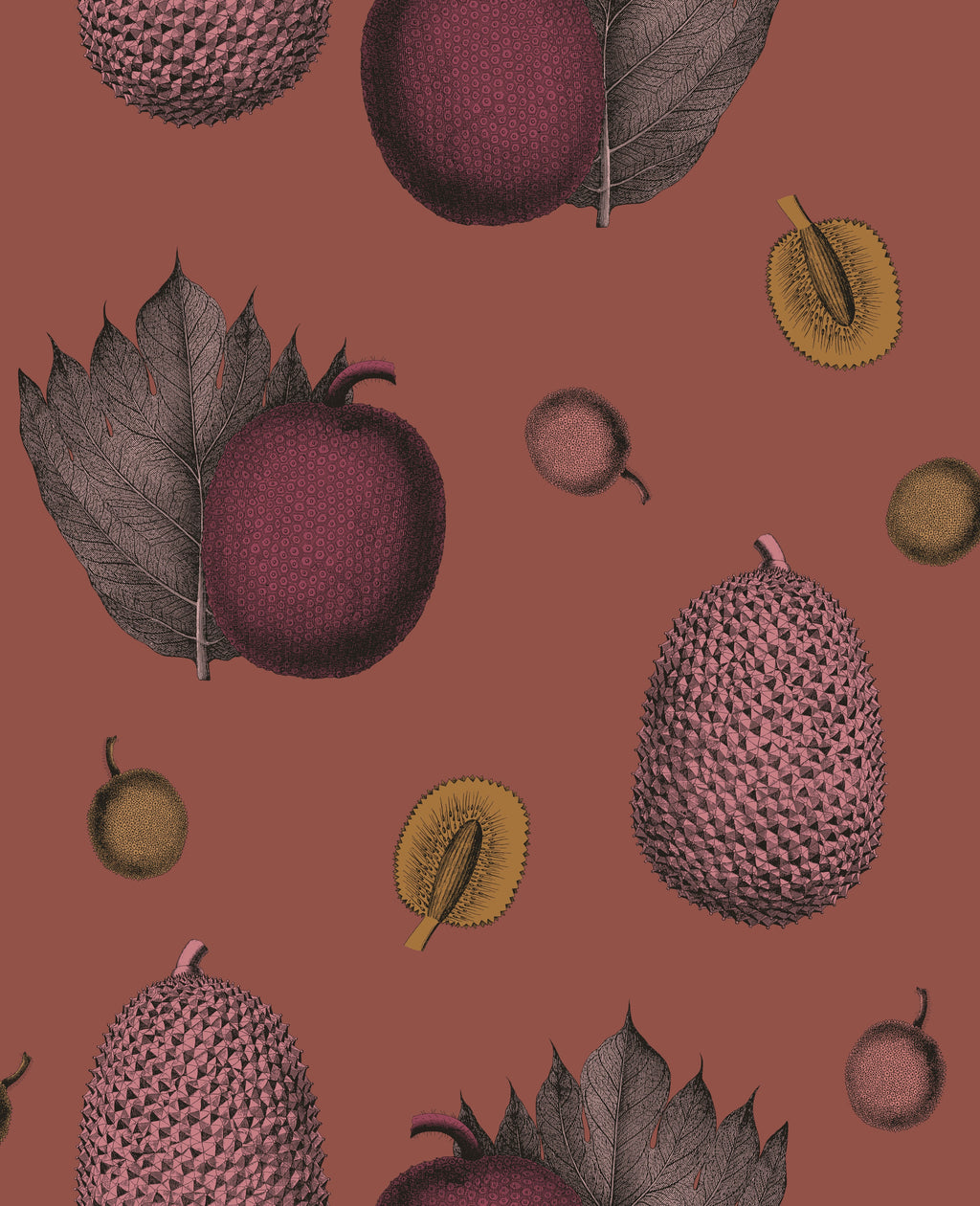 Tropical Fruit Wallpaper - Raspberry