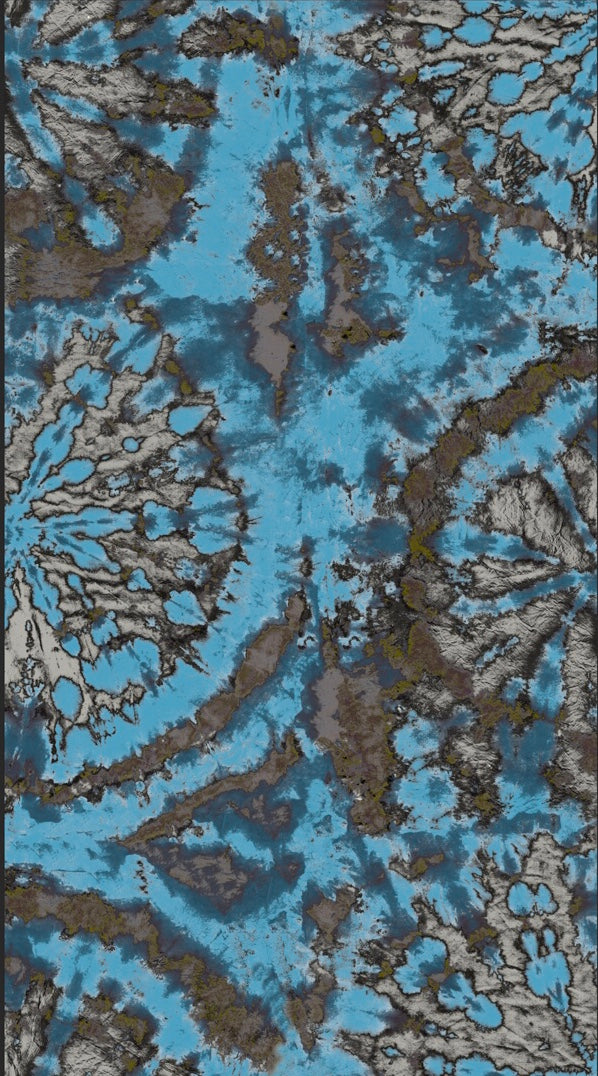 Tie dye circle Wallpaper - Teal / Brown