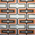 Retro Tea Towel - Brown + Orange