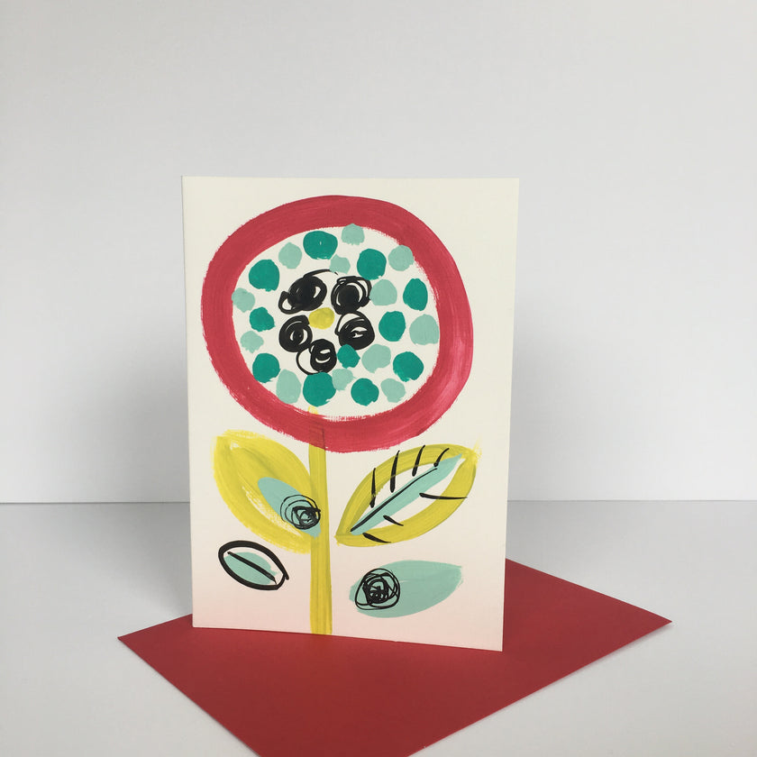 ‘Pansy’ Hand Painted Greetings Card