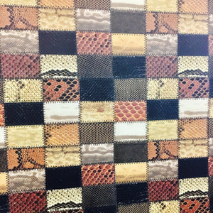 Vintage Snakeskin Patchwork Wallpaper