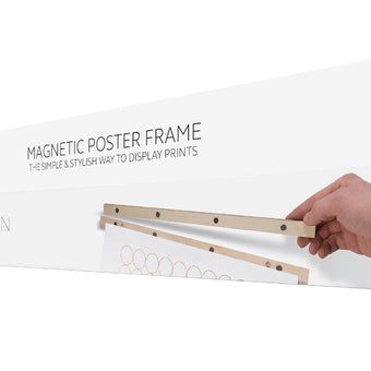 Magnetic print and wallpaper hanger