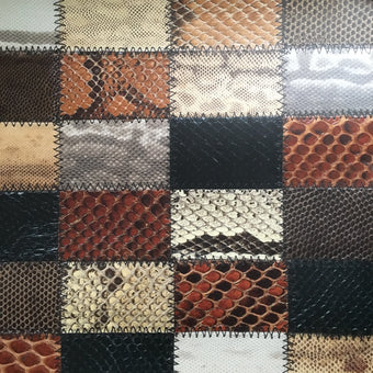 Vintage Snakeskin Patchwork Wallpaper