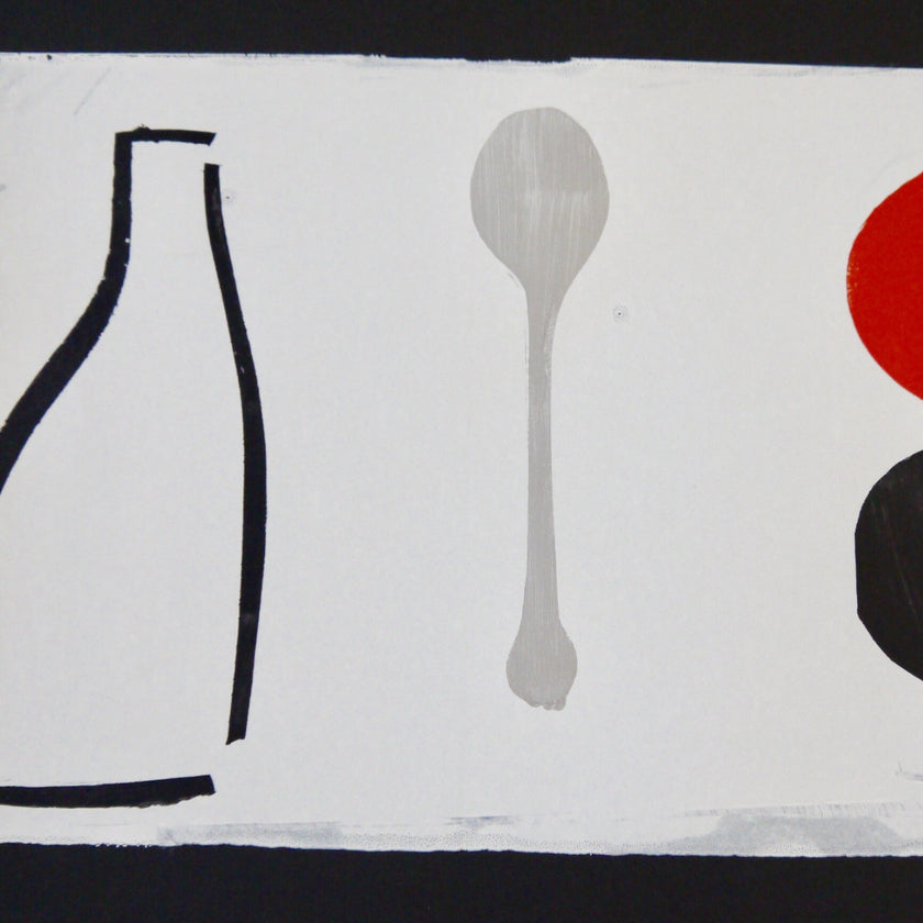 Orange + Spoon Print With Hanger