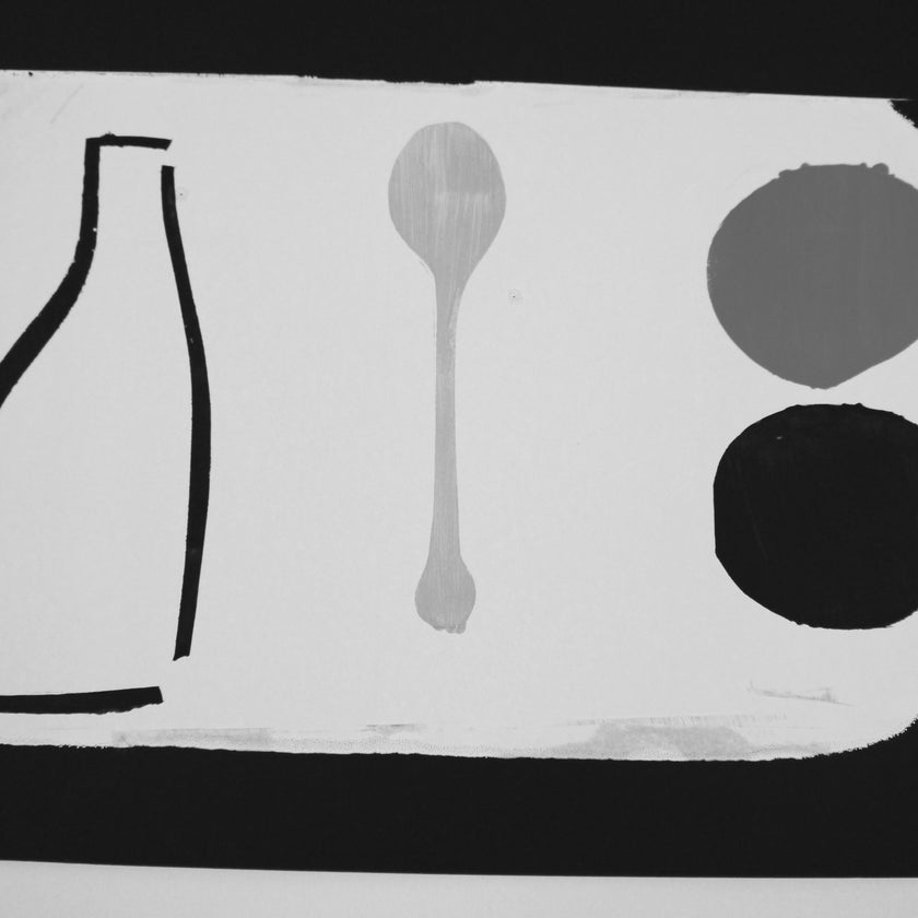 Orange + Spoon Print With Hanger